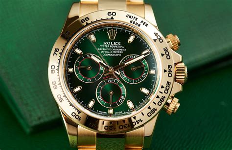 gold daytona rolex green face|Rolex daytona 116508 price.